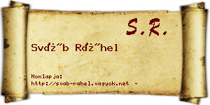 Sváb Ráhel névjegykártya